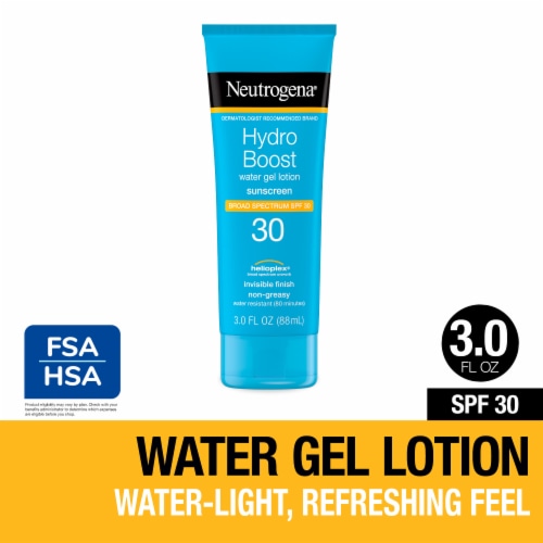 Neutrogena Hydro Boost Water Gel Lotion Sunscreen Broad Spectrum SPF 30 Perspective: front
