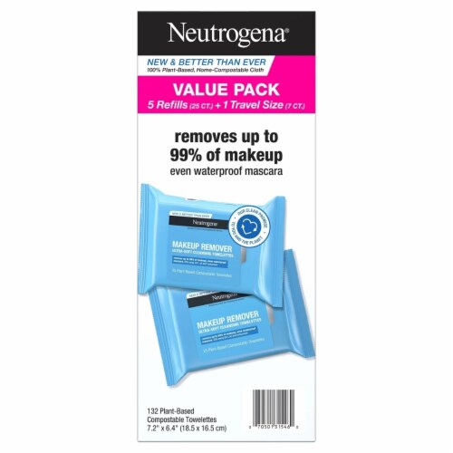 Neutrogena Makeup Remover Cleansing Towelettes and Face Wipes (132 Count) Perspective: front