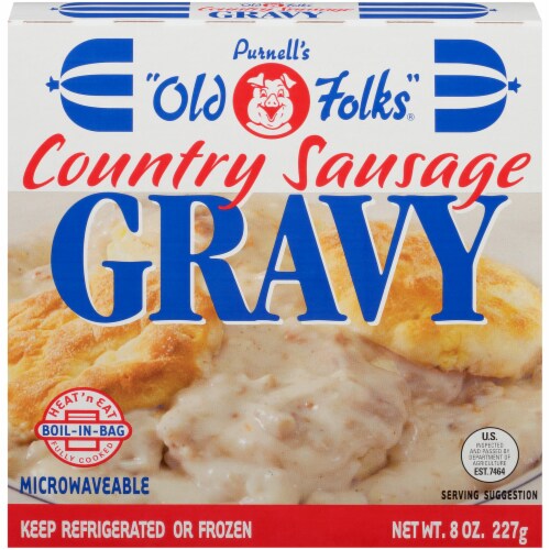 Purnell's Old Folks Country Sausage Gravy Perspective: front
