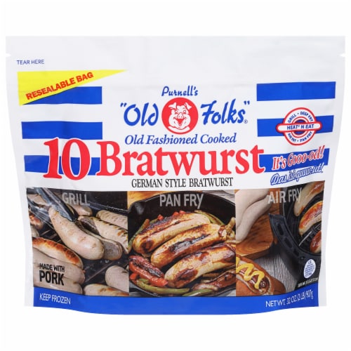 Purnell's Old Folks® Old Fashioned Cooked Bratwurst Perspective: front
