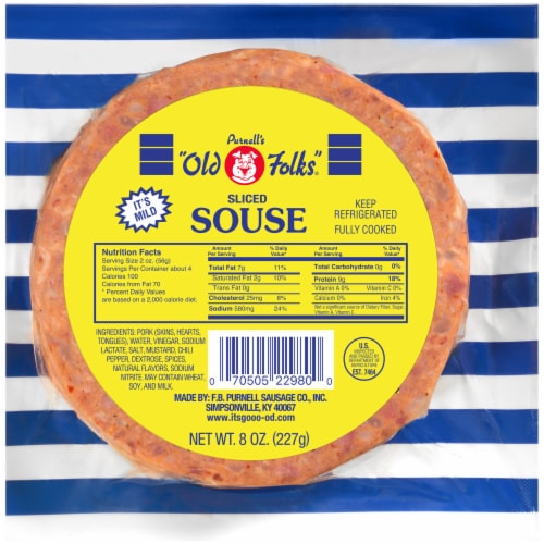 Purnell's Old Folks Sliced Souse Perspective: front