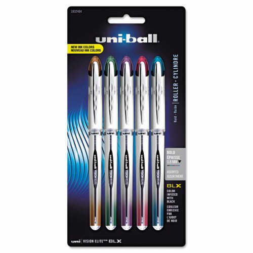 VISION ELITE BLX Series Rollerball Pen, .8 mm, Assorted, 5/ST, Sold as 1 Set VISION ELITE BLX Series Rollerball Pen, .8 mm, Assorted, 5/ST, Sold as 1 Set