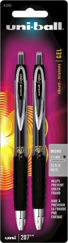 Uni-Ball Micro 207 0.5mm Gel Pen - 2 Pack - Black Perspective: front