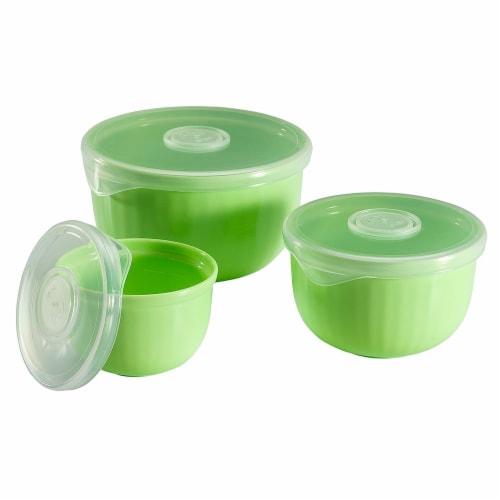 Hutzler PrepEase™ Prep and Store Bowls Green Set Perspective: front