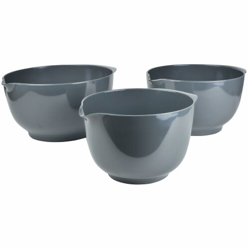 Hutzler Melamine Mixing Bowl Set - Gray Perspective: front