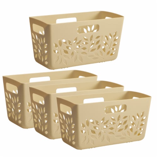 Hutzler Pantry Basket Set - Almond Perspective: front