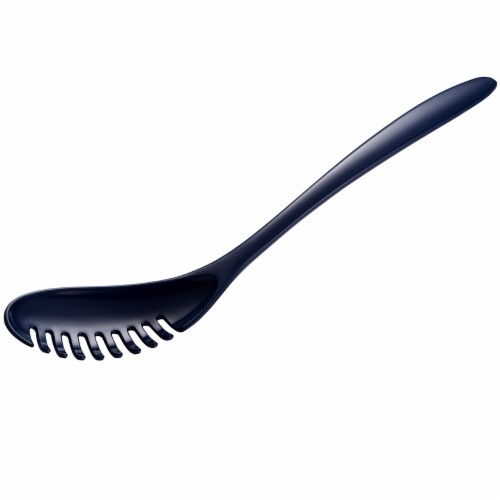 Hutzler Melamine Pasta Spoon - Cobalt Blue Perspective: front
