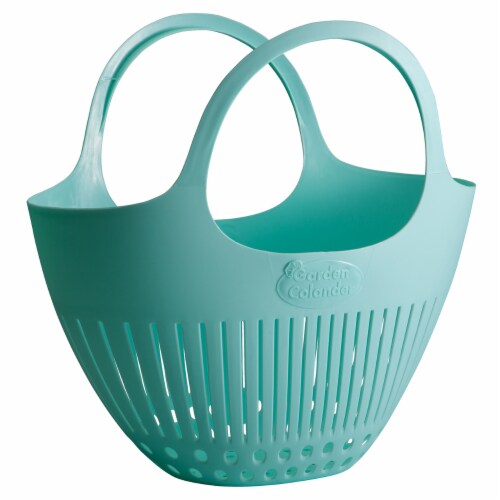Hutzler Garden Colander Harvest Basket - Blue Perspective: front