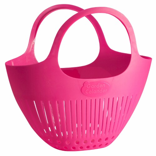 Hutzler Garden Colander harvest Basket - Pink Perspective: front