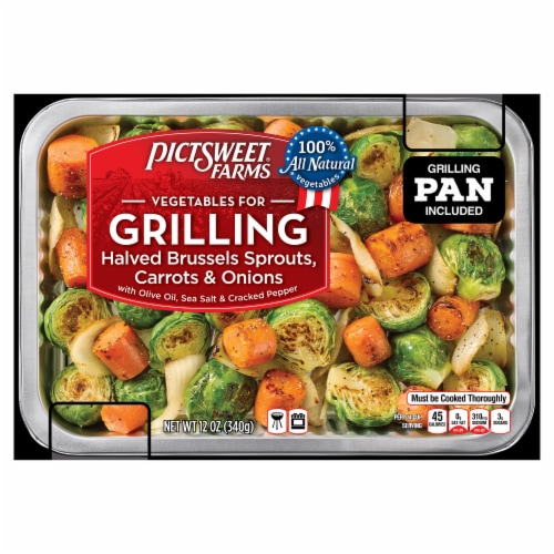 Pictsweet Farms® Frozen Vegetables For Grilling Halved Brussels Sprouts, Carrots & Onions Perspective: front