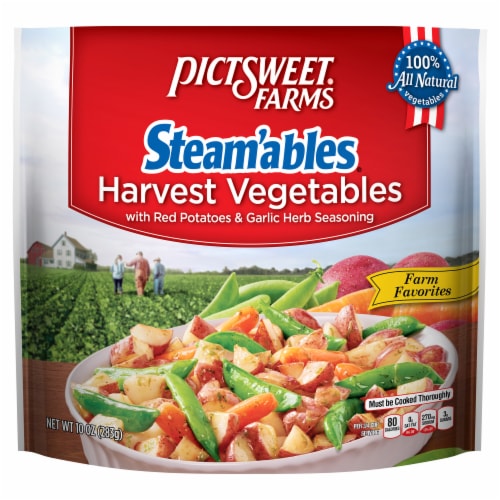 Pictsweet Farms® Steam'ables® Harvest Vegetables with Red Potatoes & Garlic Herb Sauce Perspective: front