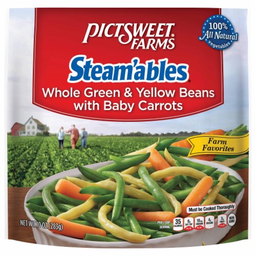 Pictsweet Farms® Steam'ables® Farm Favorites Whole Green & Yellow Beans with Baby Carrots Perspective: front