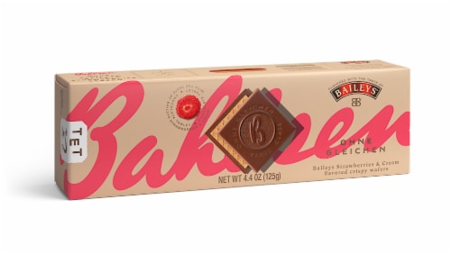 Bahlsen Baileys Strawberries & Cream Flavored Crispy Wafers Perspective: front