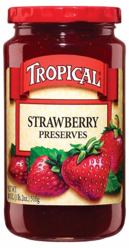 Tropical Strawberry Preserves Perspective: front