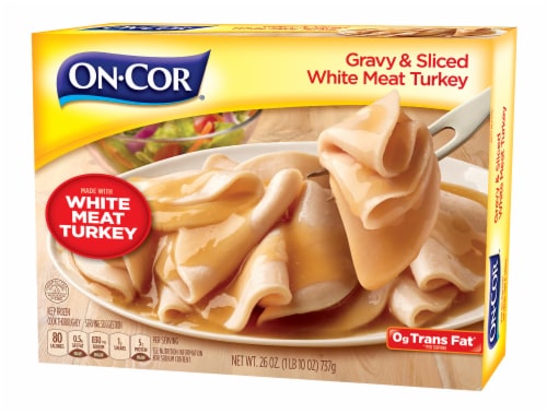 On-Cor Traditionals Gravy & Sliced White Meat Turkey Family Size Frozen ...