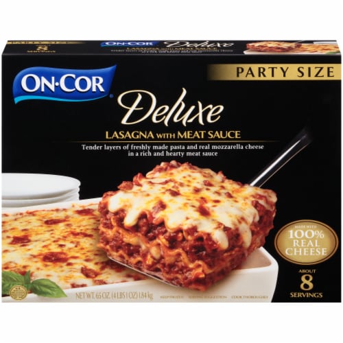 On-Cor® Deluxe Lasagna with Meat Sauce Party Size Perspective: front