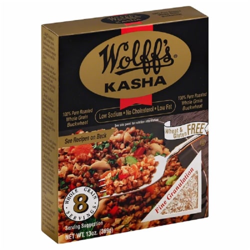 Wolff's® Kasha Fine Granulation Whole Grain Buckwheat Perspective: front