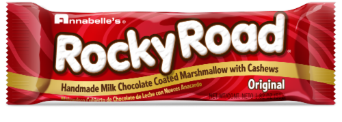 Annabelle's® Rocky Road Milk Chocolate Coated Marshmallow with Cashews Candy Bar Perspective: front