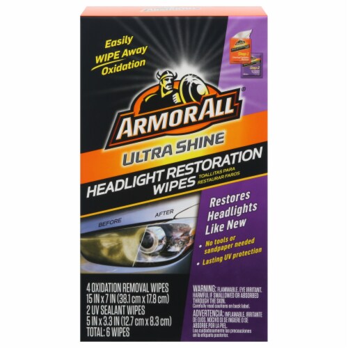 Armor All® Ultra Shine Headlight Restoration Wipes Perspective: front