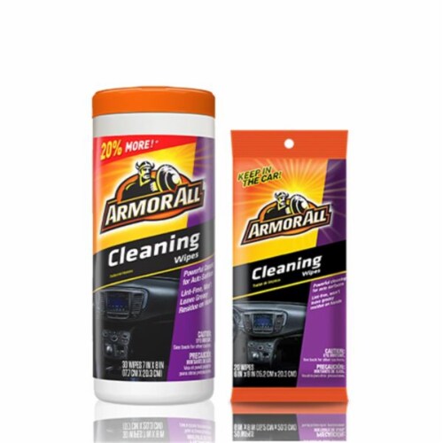 6 PACK Armor All Leather Care Wipes Automotive Protector - 30