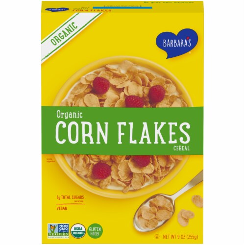 Barbara's Corn Flakes Organic Cereal Perspective: front