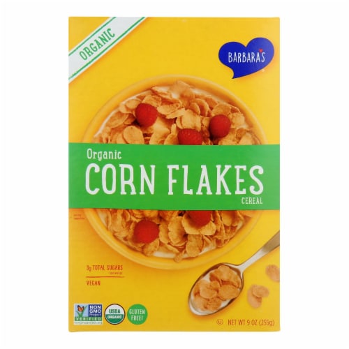 Barbara's Corn Flakes Organic Cereal Perspective: front