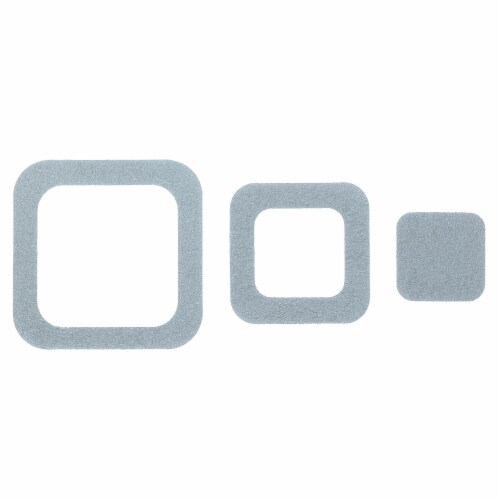 SlipX Solutions Square Bath Treads - Gray Perspective: front