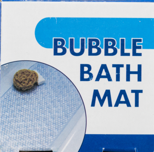 SlipX Solutions Bubble Bath Mat - Clear Perspective: front