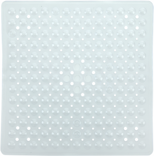 SlipX Solutions Essential Square Shower Mat - Clear Perspective: front