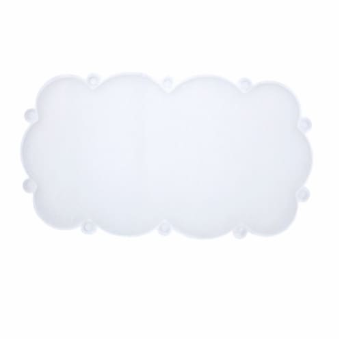 SlipX Solutions Cloud Microban Bath Mat - White Perspective: front