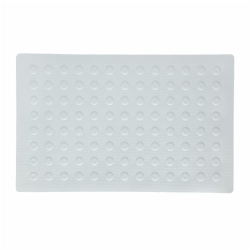 SlipX Solutions Rubber Safety Microban Bath Mat - White Perspective: front