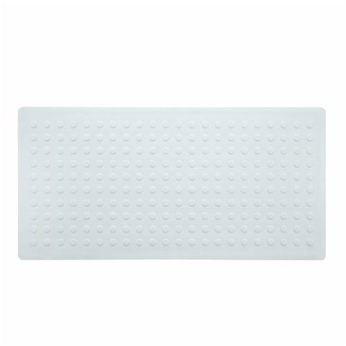 SlipX Solutions Square Rubber Safety Shower Mat - White