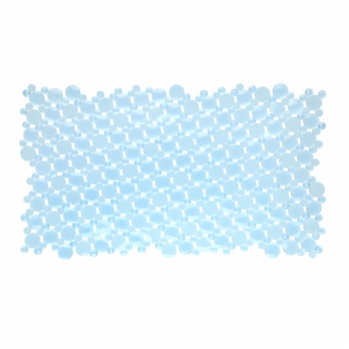 SlipX Solutions Burst of Bubbles Bath Mat - Light Blue Perspective: front