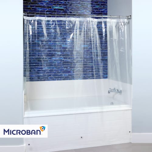 Microban® PEVA Lightweight Shower Liner - Clear Perspective: front
