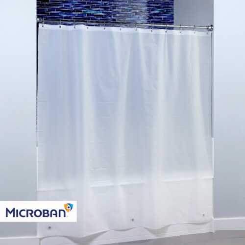 Microban® PEVA Midweight Shower Liner - Frost Perspective: front