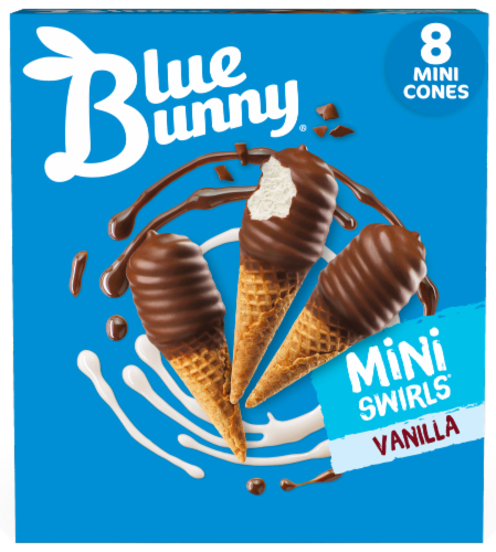 Blue Bunny® Mini Swirls® Vanilla Ice Cream Perspective: front