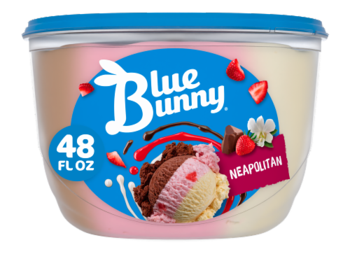 Blue Bunny Premium Neapolitan Frozen Dessert Perspective: front