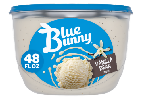 Blue Bunny Premium Vanilla Bean Ice Cream Tub Perspective: front