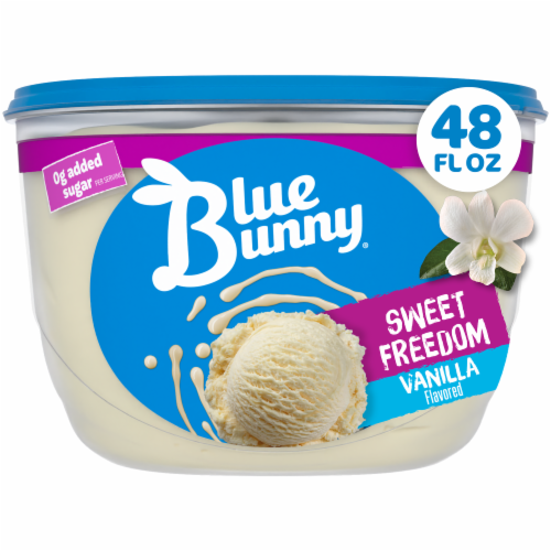 Blue Bunny Reduced Fat Sweet Freedom Vanilla Ice Cream Tub, 48 oz - Kroger