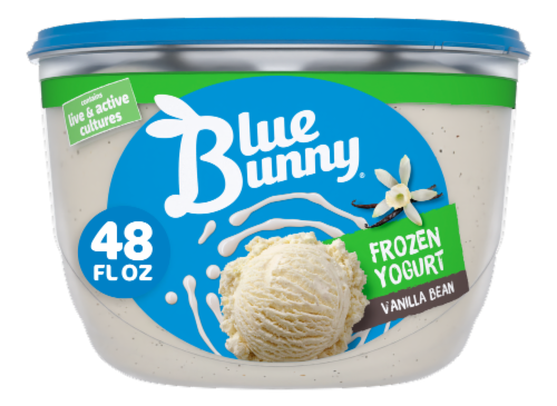 Blue Bunny Vanilla Bean Frozen Yogurt Perspective: front