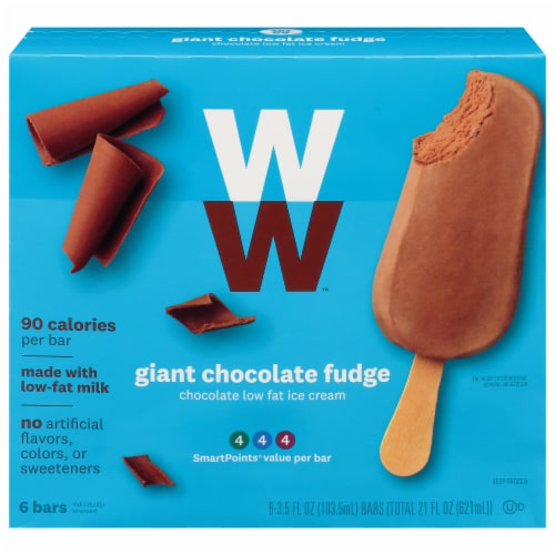 Weight Watchers™ Giant Chocolate Fudge Low Fat Ice Cream Bars Perspective: front
