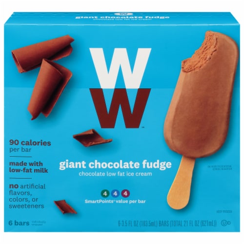 Weight Watchers™ Low Fat Giant Chocolate Fudge Ice Cream Bars, 6 ct - Ralphs