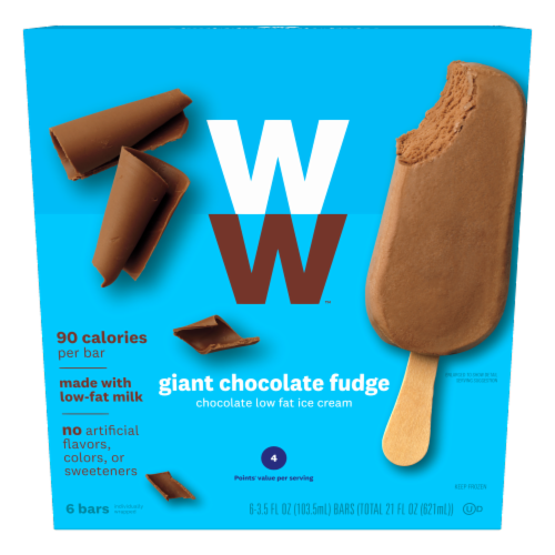 Weight Watchers Chocolate Fudge Ice Cream GIANT Bar Perspective: front