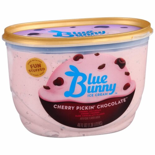 Blue Bunny Signature Cherry Pickin Chocolate Ice Cream Perspective: front
