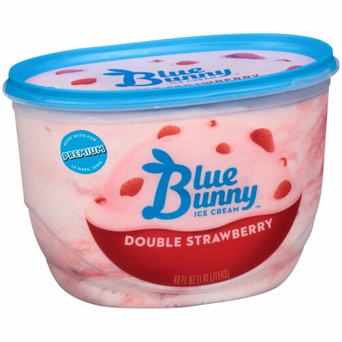 Blue Bunny Premium Double Strawberry Ice Cream Perspective: front