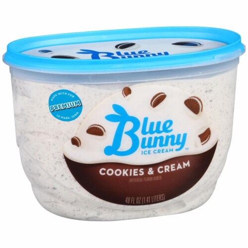 Blue Bunny Premium Cookies & Cream Ice Cream Perspective: front