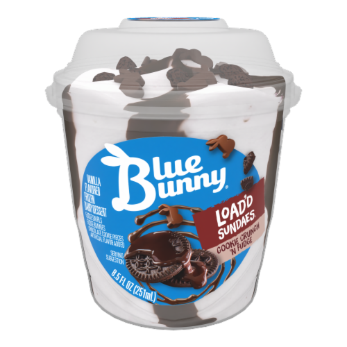 Blue Bunny Load d Sundaes Cookie Crunch N Fudge Ice Cream Cup