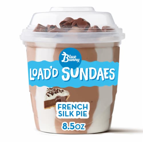 Blue Bunny Load'd Sundaes French Silk Pie Ice Cream Perspective: front