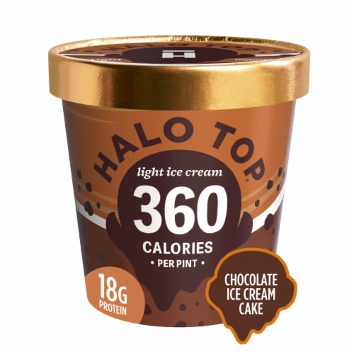 Halo Top Chocolate Ice Cream Cake Light Ice Cream Perspective: front