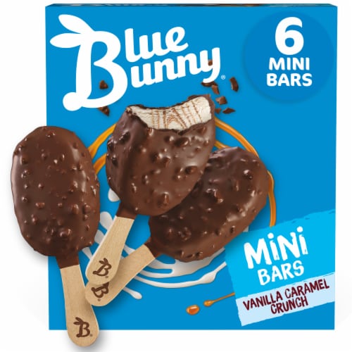 Blue Bunny® Vanilla Caramel Crunch Frozen Dairy Dessert Bars Perspective: front